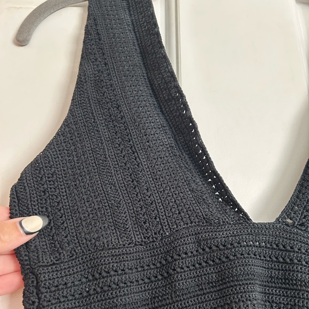 Black Silk Sleeveless Dress - Picture 3 of 7